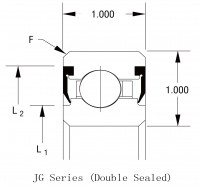 Sealed Type Four Contact thin section ball bearing