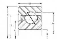 Open Type Four Contact thin section ball bearing