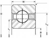 Open Type Four Contact thin section ball bearing