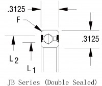 Sealed Type Four Contact thin section ball bearing