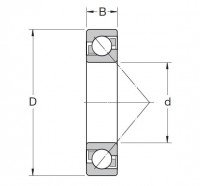 Brass cage angular contact ball bearing